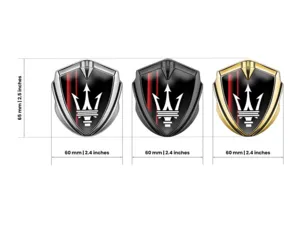 Maserati Silicone Emblema Badge Durevole Tocco Premium